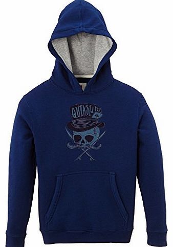 Quiksilver Boys RIB Youth B6 Long Sleeve Hoodie, Estate Blue, 12 Years
