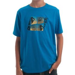 Boys Square Checks T-Shirt - Nomad Blue