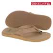 Quiksilver Carver Suede Flip Flops - Tan