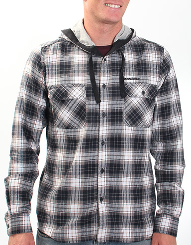 Century Hooded flannel shirt