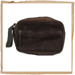 Check It In Wash Bag Brown