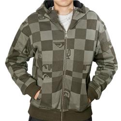 quiksilver Check Me Out Hoody - Bark Brown