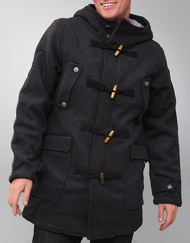 Quiksilver El Picton Duffle coat - Dark Drey