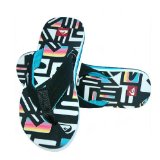Quiksilver Mens Quicksilver Bleeky Flipflop in Black/White/Multi - Size 9 UK
