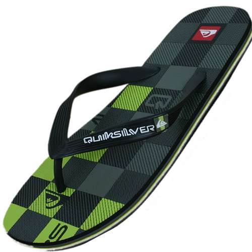 Quiksilver Mens Quiksilver Molokai Check Meout Flip Flops Olive