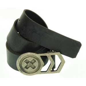 Quiksilver Mens Quiksilver Strike Icon Leather Belt. Black