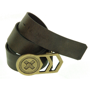 Quiksilver Mens Quiksilver Strike Icon Leather Belt. Dark