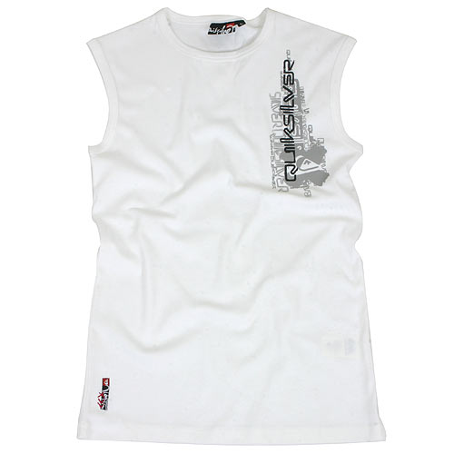 Quiksilver Mens Quiksilver Tracitown Sleeveless Tee 100 White