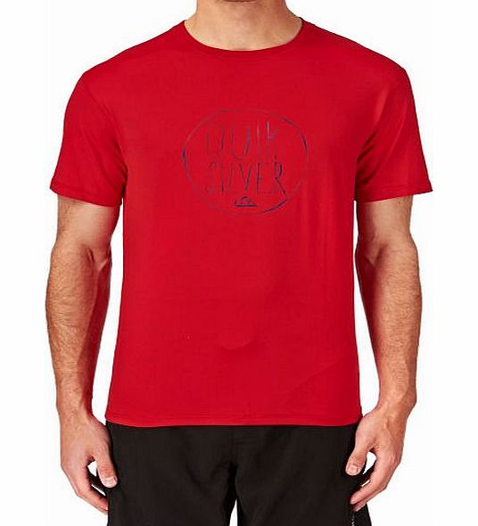 Quiksilver Mens Quiksilver Wager Short Sleeve Surf Tee - Red