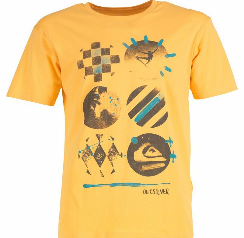 Quiksilver Mens Short Sleeve Basic T-Shirt Yellow