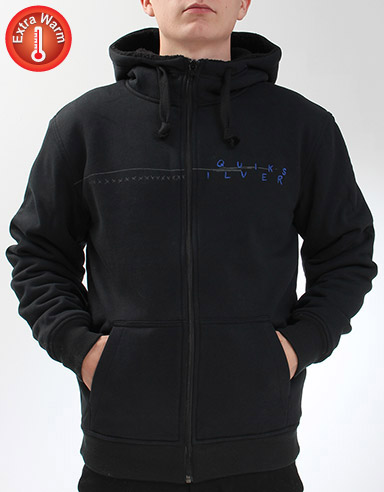 Quiksilver On The Line Sherpa lined zip hoody