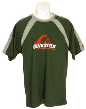 Quiksilver Panel Contrast T/Shirt Forest Green