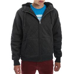 Quiksilver Porto Quilted Hoody - Dark Grey Heather