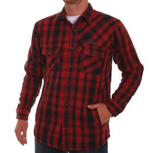 Quiksilver Tomsk Quilt lined shirt - Ruby Red