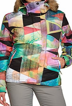 Quiksilver Womens Jet Ski Jacket - Playground/Anthracite, Large