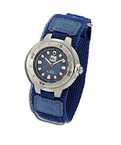 Quiksilver Youths Blue Pattern Fast Strap Watch