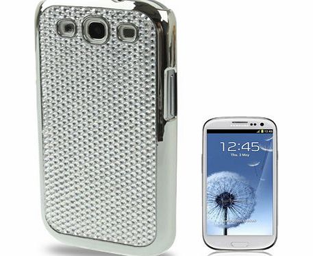 Samsung Galaxy S3 i9300 DIAMOND GLITTER RHINESTONE PROTECTIVE CASE COVER SHELL - SILVER - (jewellery /Glitter / chrome / silver / gold / Luxury / Designer / Bumper / jewelry for SIII) by R-Tech24
