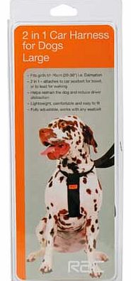RAC 2 in 1 Dog Car Harness - Large
