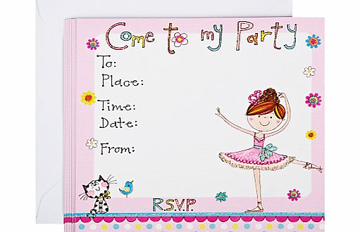 Rachel Ellen Ballerina Party Invitations, Pack