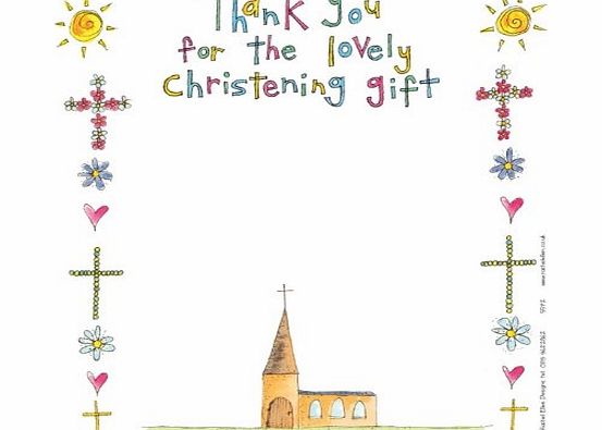 Rachel Ellen Set of 8 Christening Gift Thank You Cards