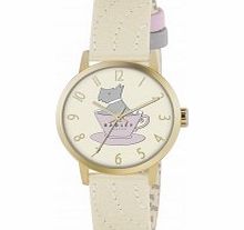 Radley Ladies Gold Plated Case and Cream Leather