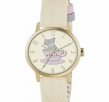 Radley Ladies Gold Plated Case and Cream Leather