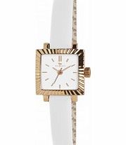 Radley Ladies Petit Knurled Edge White Strap Watch