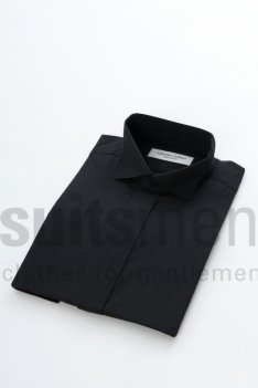 Swept wing collar Shirt with Double Cuff