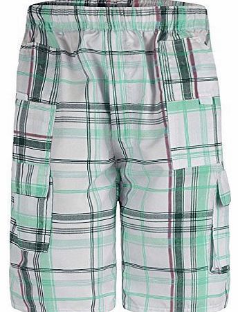 RageIT Boys Checked Shorts L-45 in Mint 3-4 Years