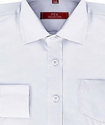 RageIT Boys Plain Shirt in White 5-6 Years