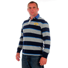 Raging Bull Long Sleeve Striped Rugby Shirt