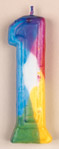rainbow Candle - Number 1