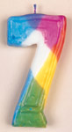rainbow Candle - Number 7