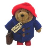 Rainbow Designs Small Paddington Bear 19cm with Boots and Suitcase Blue Coat Red Hat