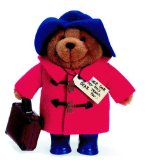 Rainbow Designs Small Paddington Bear 19cm with Boots and Suitcase Red Coat Blue Hat