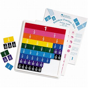 Rainbow fraction tiles