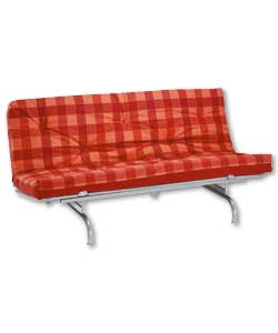 RAINBOW Futon and Terracotta Check Mattress