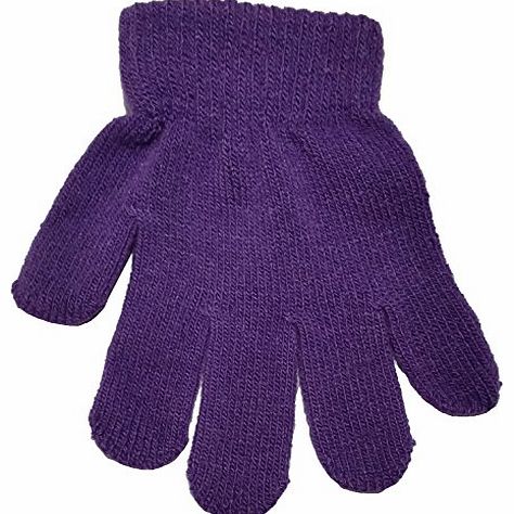Raintopia Boys Girls Magic Gloves Assorted Colours One Size Acrylic (Purple)