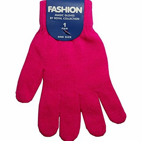 Ladies/Girls Neon Magic Gloves Super Stretchy Available In 4 Colours BNWT (Green)