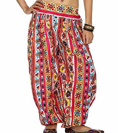 Rajrang ladies Designer Printed Hippie Harem Trouser Afghani Baggy pant Size L