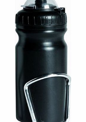 Bottle Wide Neck Black and Cage