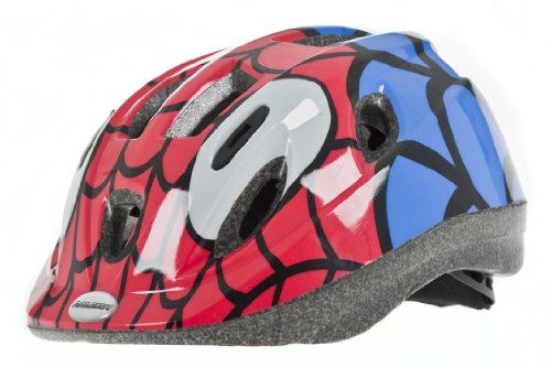 Raleigh Boys Mystery Spiderman Cycle Helmet - Red/Blue, 48-54 cm