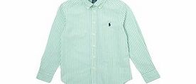 Ralph Lauren 2-7yrs green striped cotton shirt