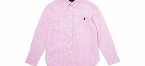 Ralph Lauren 5-7yrs pink striped cotton shirt