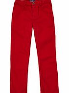 5-7yrs red cotton skinny trousers