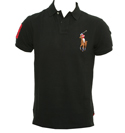 Ralph Lauren Black Pique Polo Shirt