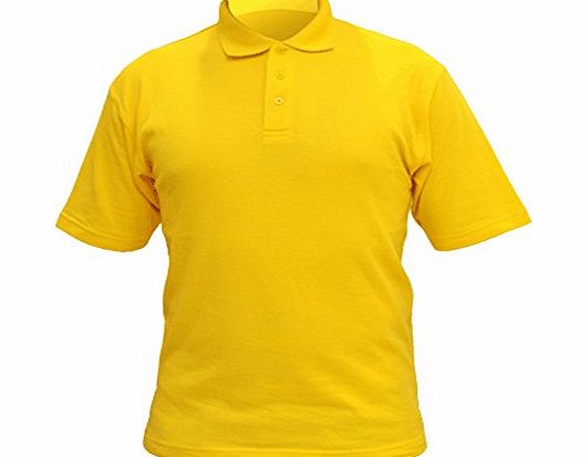 Boys amp; Girls Children Premium Polo T Shirts Sizes Age 2 to 13 Years SCHOOL LEISURE (AGE 3 TO 4, YELLOW)