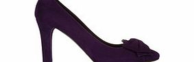Ralph Lauren Collection Callie purple suede bow heels