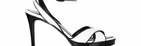 Ralph Lauren Collection Gustava black and white heeled sandals