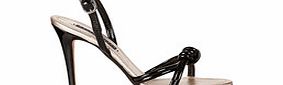 Ralph Lauren Collection Mila black leather knot heeled sandals